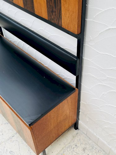 Vestiaire mural vintage avec banc coffre années 70