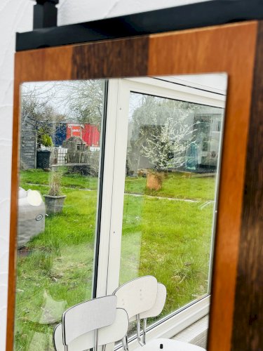 Vestiaire mural vintage avec banc coffre années 70