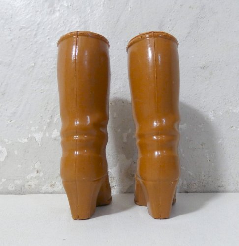 vêtement pour poupée Cathie de Bella bottes marron vintage