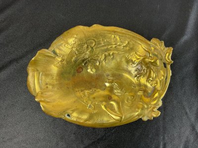 Vide poche Art nouveau femme, érotique en bronze Auguste ARNOUX barbedienne .