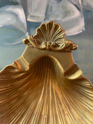 Vide poche cendrier en laiton coquille