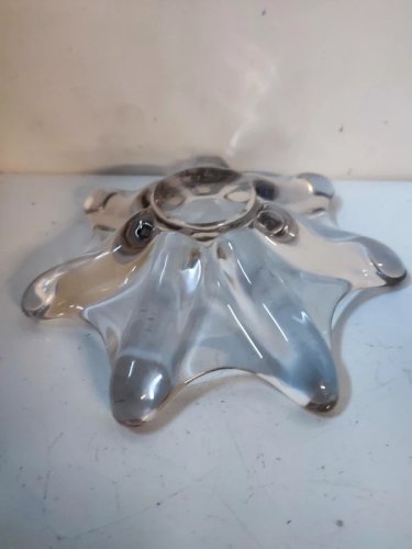 vide poche / cendrier en verre ou cristal vintage en forme detoile en bon etat