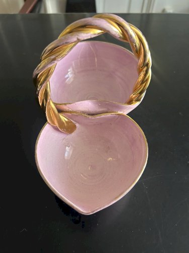 vide poche coeur en faïence de Louviers