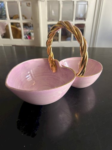 vide poche coeur en faïence de Louviers