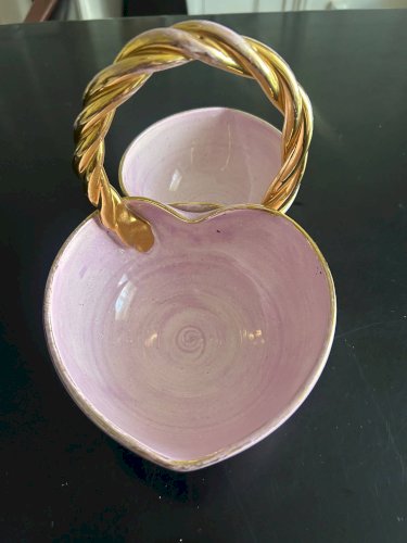 vide poche coeur en faïence de Louviers