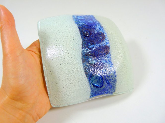 Vide Poche Coupelle Verre Moulé Murano Décor Marin Polychrome pas Signé TBE 