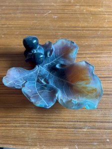 Daum lizard and leaf pocket ashtray