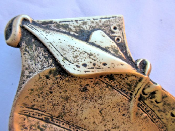 Vide-poche en bronze doré, soulier de femme, vers 1900