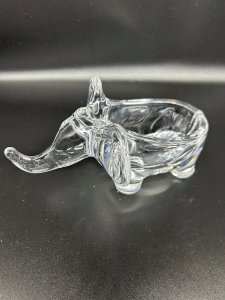 Large elephant crystal catchall bowl