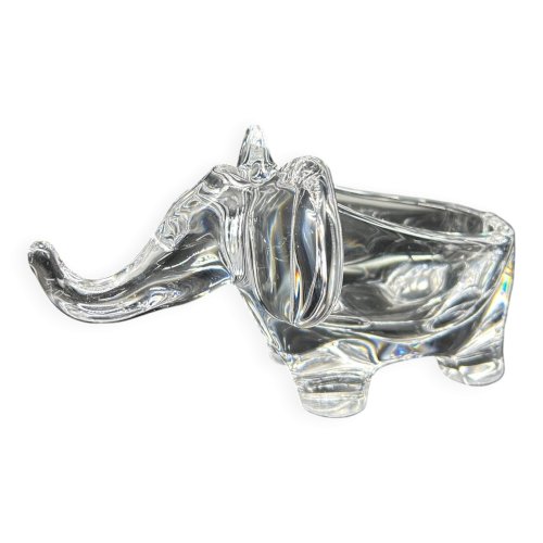 Vide poche en cristal éléphant grand modéle