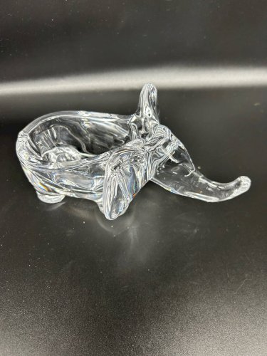 Vide poche en cristal éléphant grand modéle