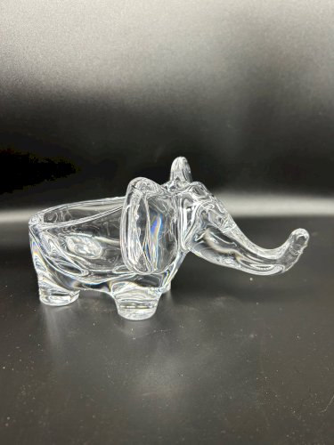 Vide poche en cristal éléphant grand modéle