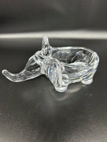 Vide poche en cristal éléphant grand modéle