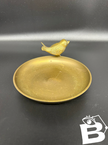 vide poche en laiton oiseau