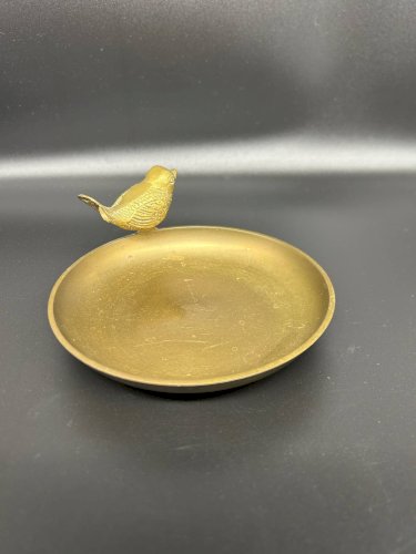 vide poche en laiton oiseau