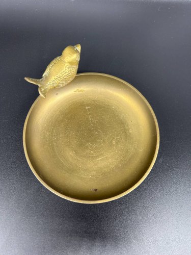vide poche en laiton oiseau