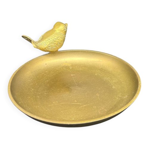 vide poche en laiton oiseau