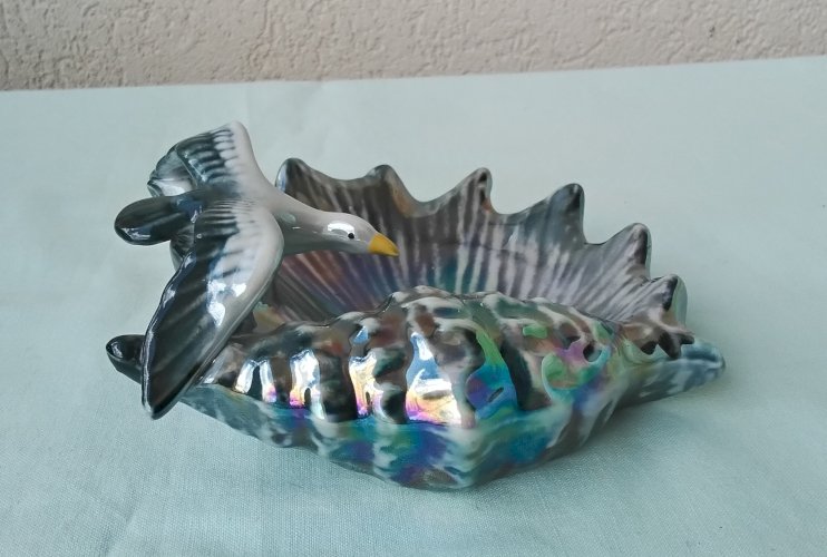 Vide-poche en porcelaine oiseau