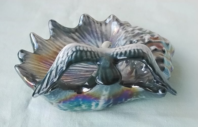 Vide-poche en porcelaine oiseau