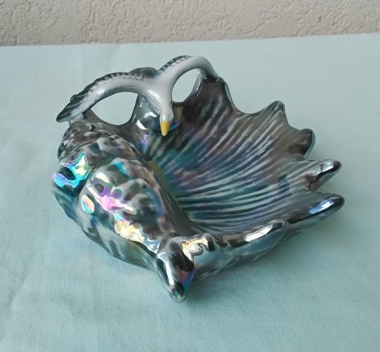 Vide-poche en porcelaine oiseau