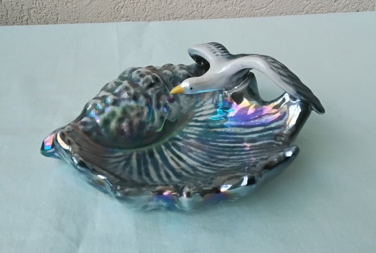 Vide-poche en porcelaine oiseau