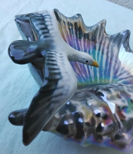 Vide-poche en porcelaine oiseau