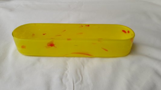Vide poche jaune en verre