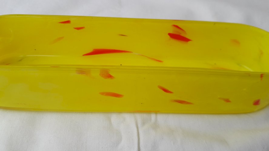 Vide poche jaune en verre