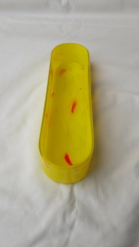 Vide poche jaune en verre