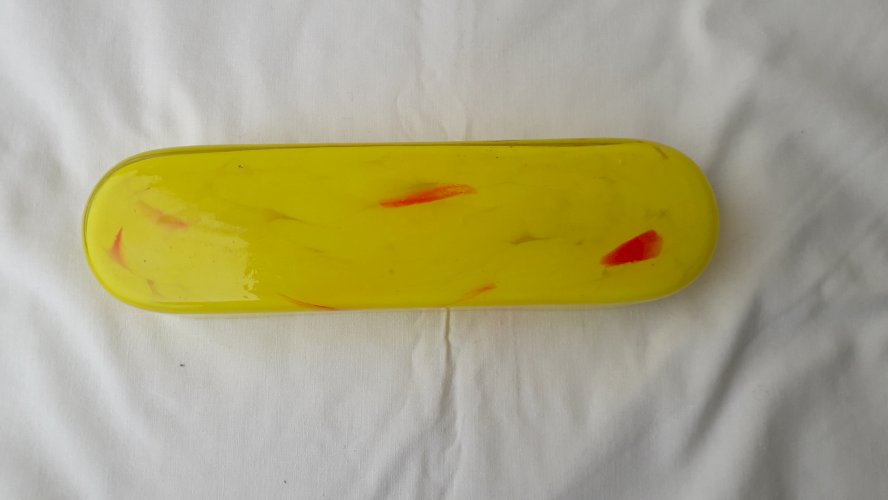 Vide poche jaune en verre