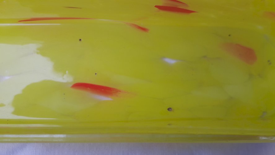 Vide poche jaune en verre
