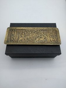 Vide poche Max Le Verrier. Triptyque en bronze .