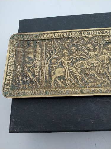 Vide poche Max Le Verrier. Triptyque en bronze .