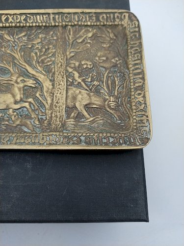 Vide poche Max Le Verrier. Triptyque en bronze .