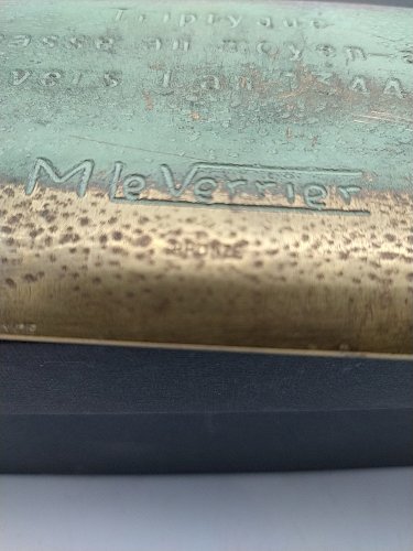 Vide poche Max Le Verrier. Triptyque en bronze .