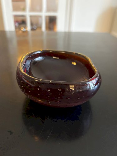 Vide poche Murano rouge et jaune