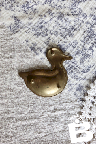 Vide-poche vintage canard en laiton