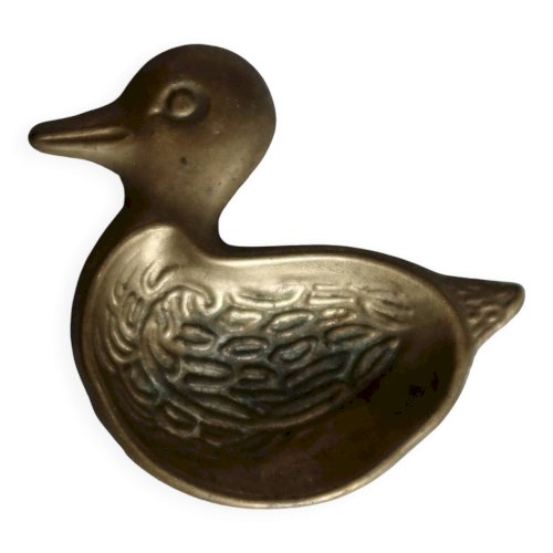 Vide-poche vintage canard en laiton