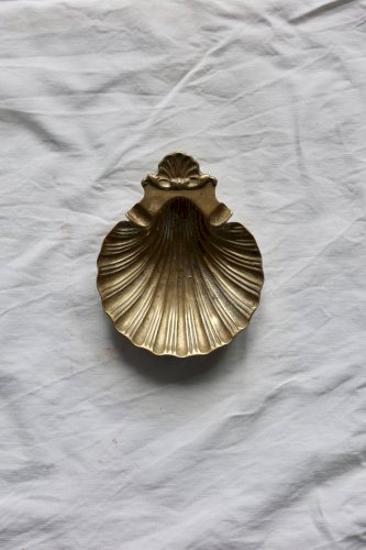 Vide-poche vintage coquillage en laiton - Style baroque