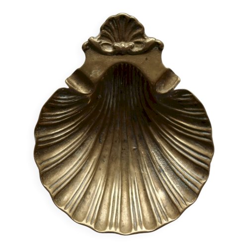 Vide-poche vintage coquillage en laiton - Style baroque