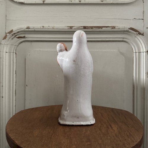 Vierge à l'Enfant en faïence de Nevers XVIIIe M3563