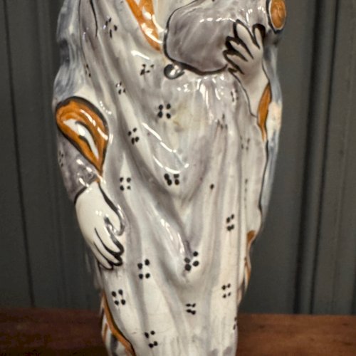 Vierge à l'Enfant en faïence XVIIIe marquage AVMA L9234