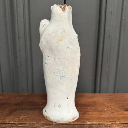 Vierge d'accouchée à l'Enfant en faïence de Nevers XVIIIe L9232