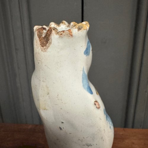 Vierge d'accouchée à l'Enfant en faïence de Nevers XVIIIe L9232