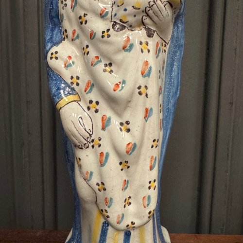 Vierge d'accouchée en faïence XIXe Ste Marie L9235