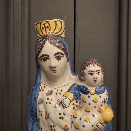Vierge d'accouchée en faïence XIXe Ste Marie L9235
