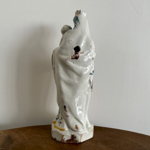 Vierge d'accouchée en faïence XVIIIe Mater Dei M3498