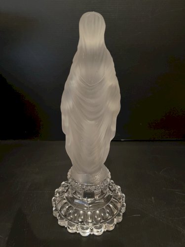vierge Marie en verre moulé poli et depoli verrerie croyance religion