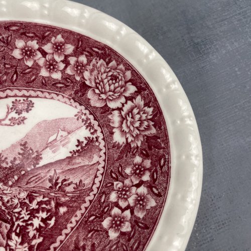 VILLEROY & BOCH paire de ravier petit plat ovale décor RUSTICANA rouge