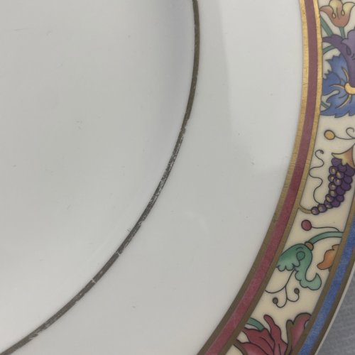 VILLEROY & BOCH plat rond assiette MADELEINE Filet Rouge Ø ~27cm